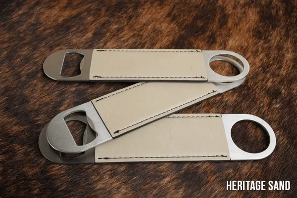 Heritage Sand leatherette bottle opener